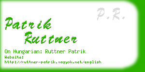 patrik ruttner business card